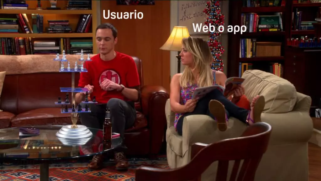 ejemplo de experiencia de usuario con Big Bang Theory
